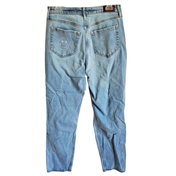 Hollister Face Jeans 9R 29 X 25 1/2 Distressed Ultra High Rise Mom Blue - Picture 2 of 16